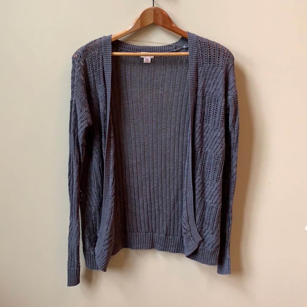 Gray summer weight cardigan